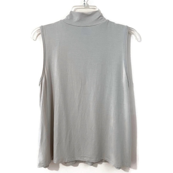 Eileen Fisher Womens Fine Jersey Mock Turtleneck Size Small Sleeveless Bone - Picture 4 of 12
